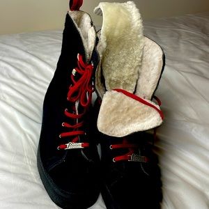 Ammann Swiss cow Winter Boots, black,  inside lambskin